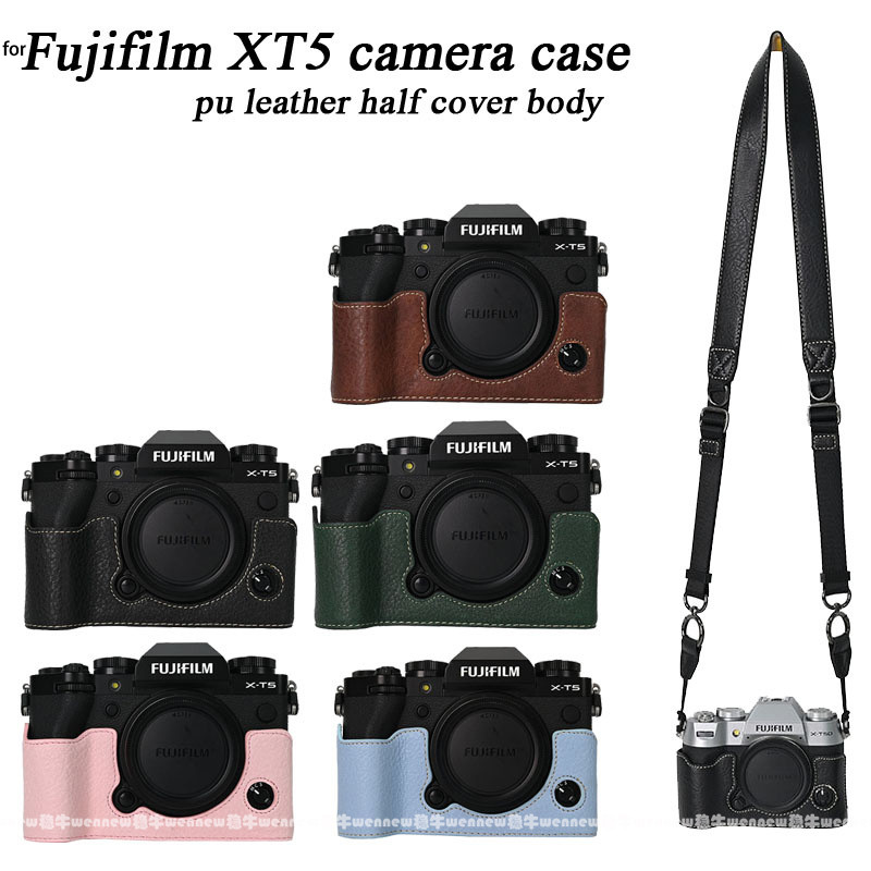 Fujifilm Camera X-T5 - XT5 Casing PU lederen behuizing voor